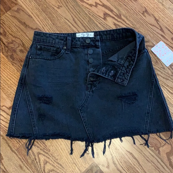 We the Free black denim Rainn skirt - Picture 4 of 9
